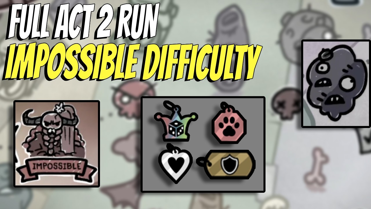Act 2 Impossible difficulty Jester, Fighter, Tank, Cleric | Mewgenics