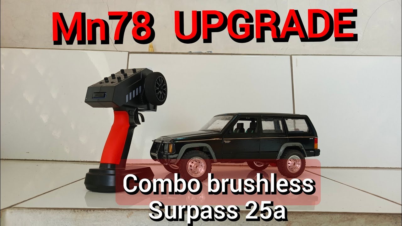 Hasil upgrade combo brushless surpass 25a di rc mn78. mode rally #rchobbycar #rcminiscale #rcrally