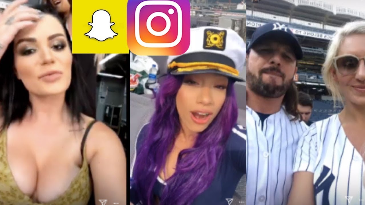 WWE Snapchat/Instagram SummerSlam Weekend! ft Sasha Banks, Charlotte, AJ Styles, Paige n MORE
