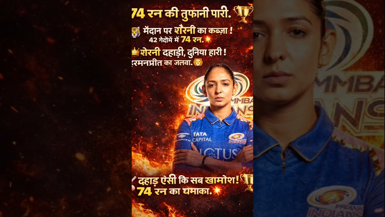 🔥 Captain’s knock that shook the game!🏏 74 runs off 42 balls Pure dominance👑 Harmanpreet Kaur –