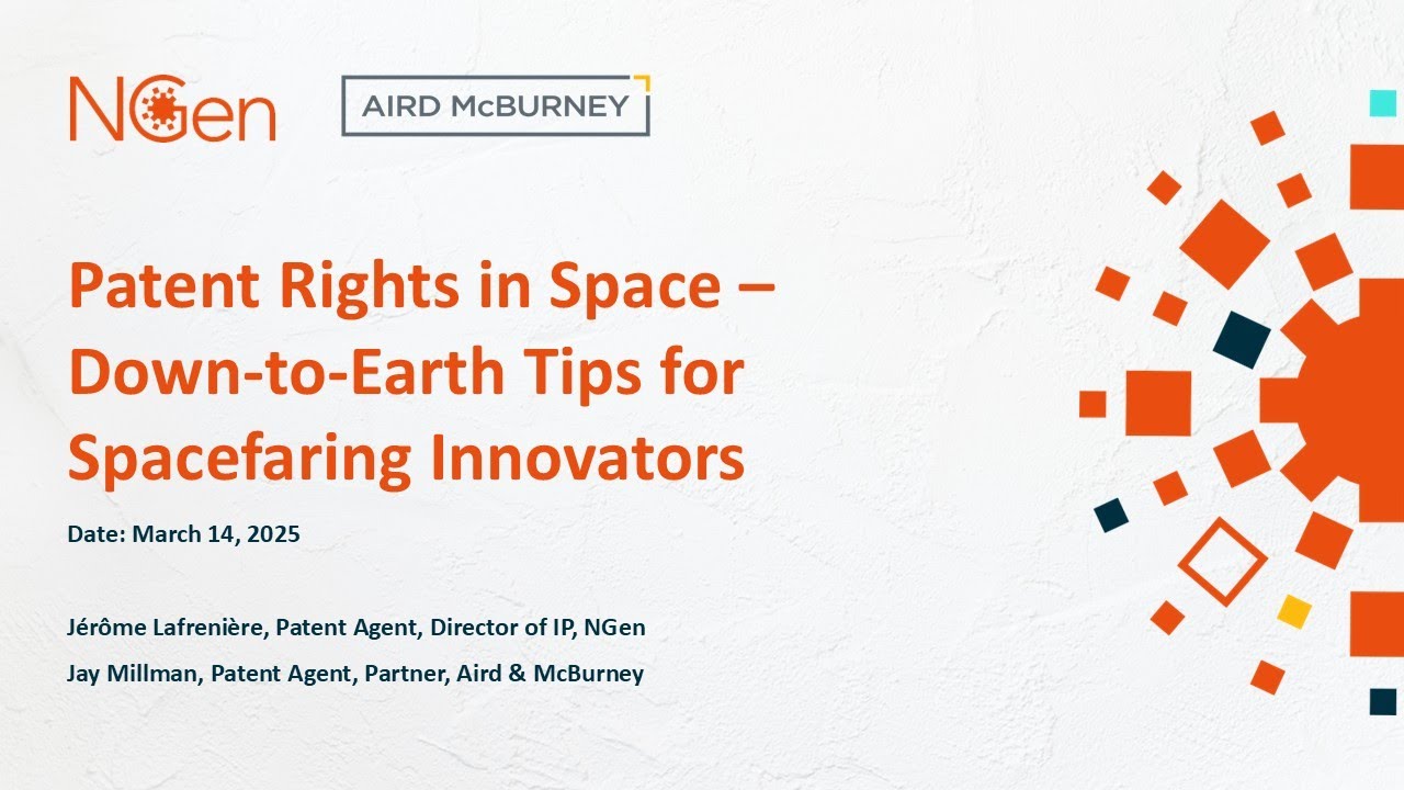 Patent Rights in Space - Down-to-Earth Tips for Spacefaring Innovators
