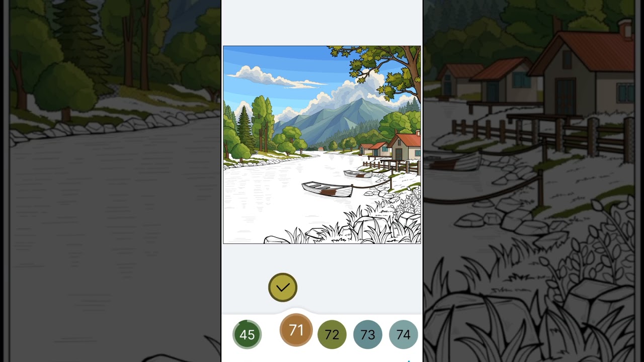 Slow Landscape Coloring | Mountains and Still Waters