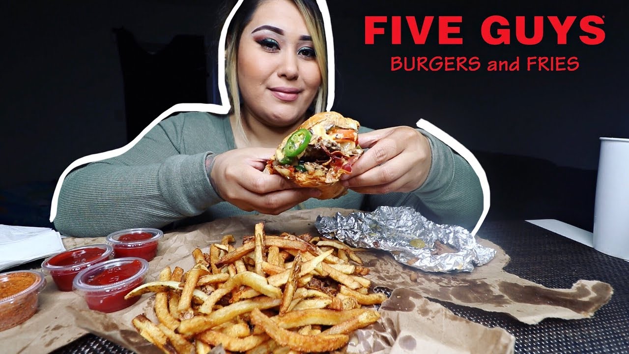 FIVE GUYS MUKBANG | BURGERS & FRIES  + STORYTIME: The Cops Killed My Stepdad In Front Of Us