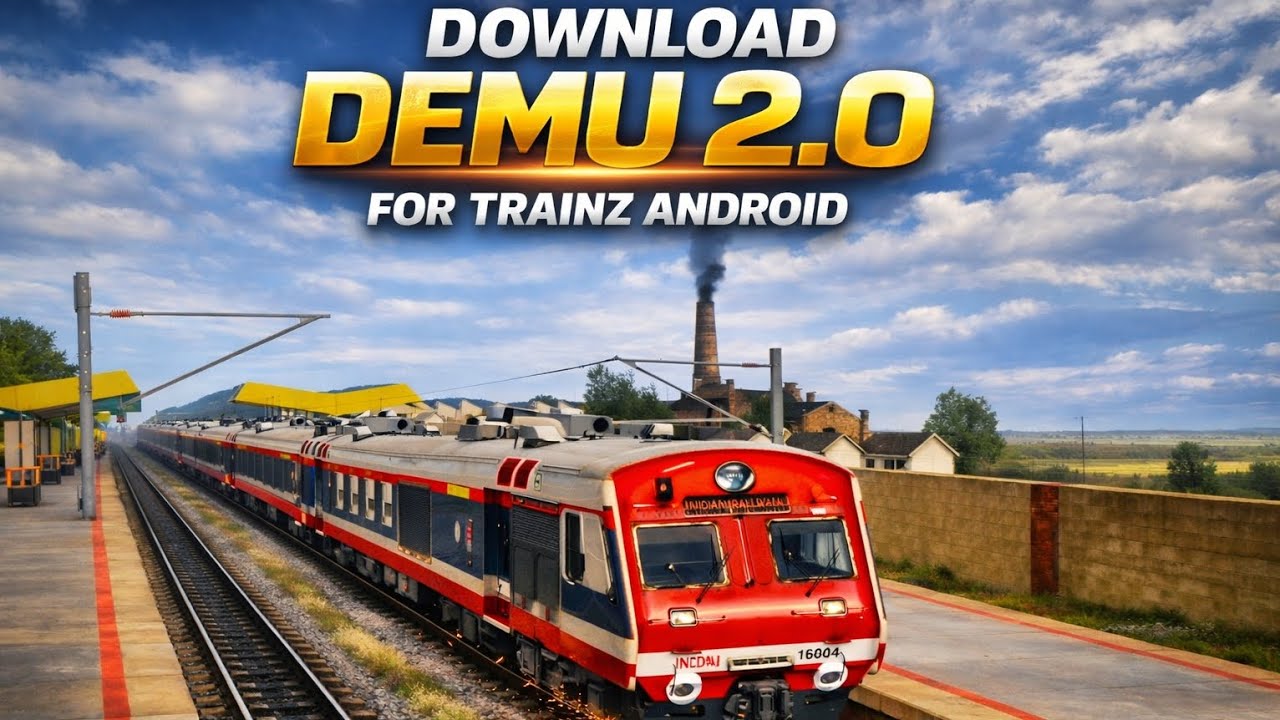 DOWNLOAD BEML DEMU 2.0 FOR TRAINZ ANDROID #train #android #trainzlover #trainzaddons #india 