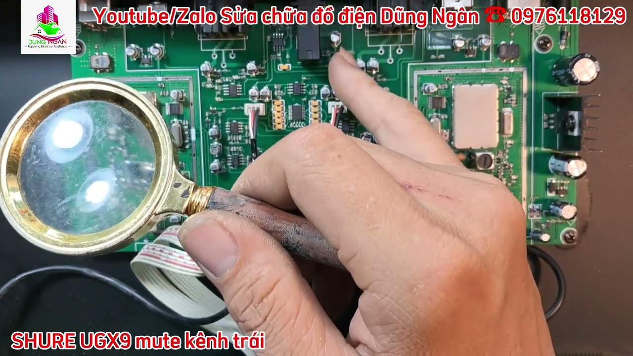 Sửa chữa micro không dây #SHURE #UGX9 một kênh báo #Mute, nguyên nhân hiếm găp