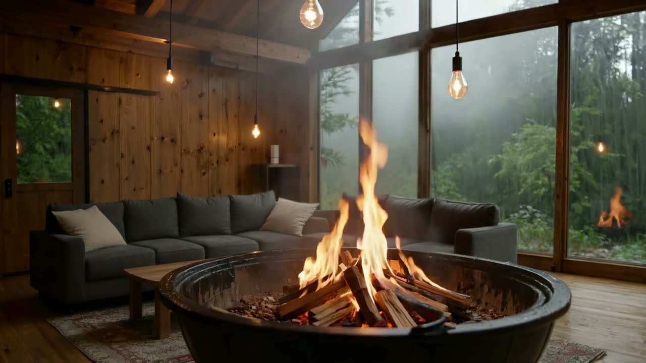 Rainy Window Cozy Jazz Room 🌧️ Soft Jazz Music for a Calm Day