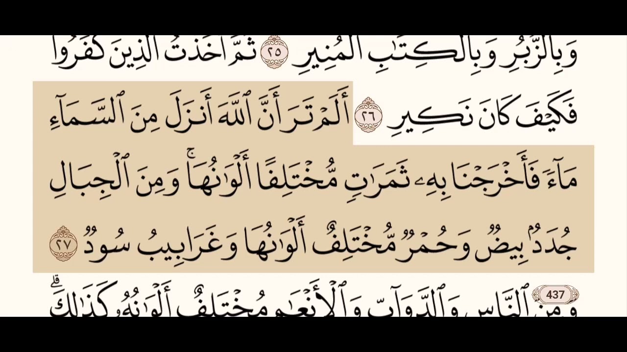 سورة فاطر كاملة مكتوبة بصوت الشيخ عبد الرحمن السديس و بدون اعلانات ( استمع و اقرأ )