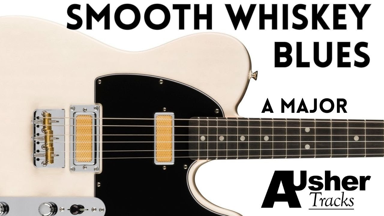 Smooth Whiskey Blues Guitar Backing Track Jam in A major