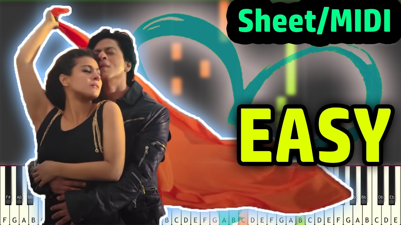 Gerua - Dilwale (2015) - EASY Piano Tutorial - Sheet/MIDI
