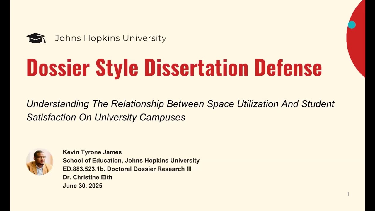 Johns Hopkins University (Ed.D.) Dissertation Defense - Kevin James (2025)