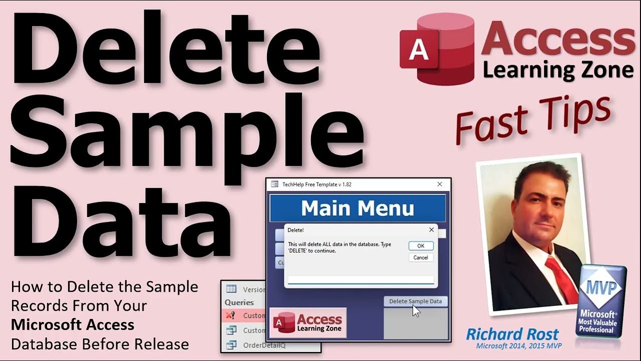 How to Delete the Sample Records From Your Microsoft Access Database Before Release