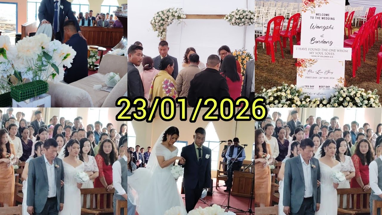 Wedding ceremony of Wangshi & Bendang👰‍♀️🤵‍♂️ and Kilengmen Baptist Church. ☺