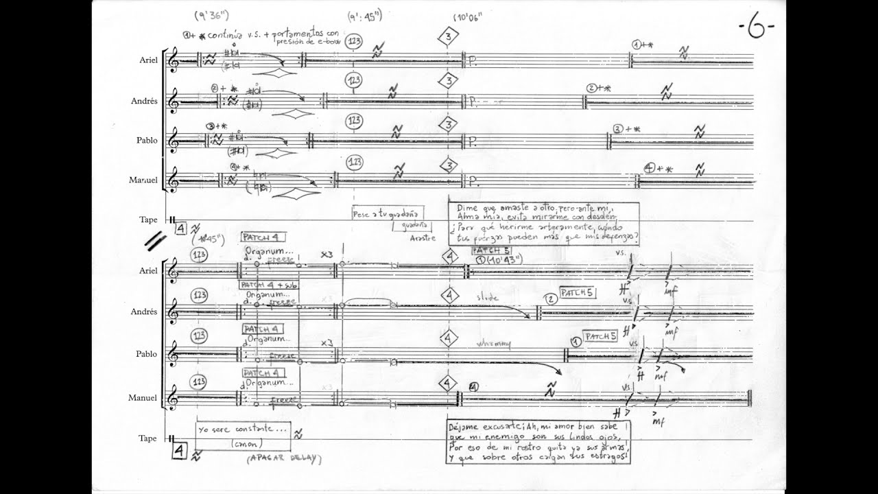 Soneto (2019)  – for voices, guitars, and electronics – w/ score | Marcos Franciosi