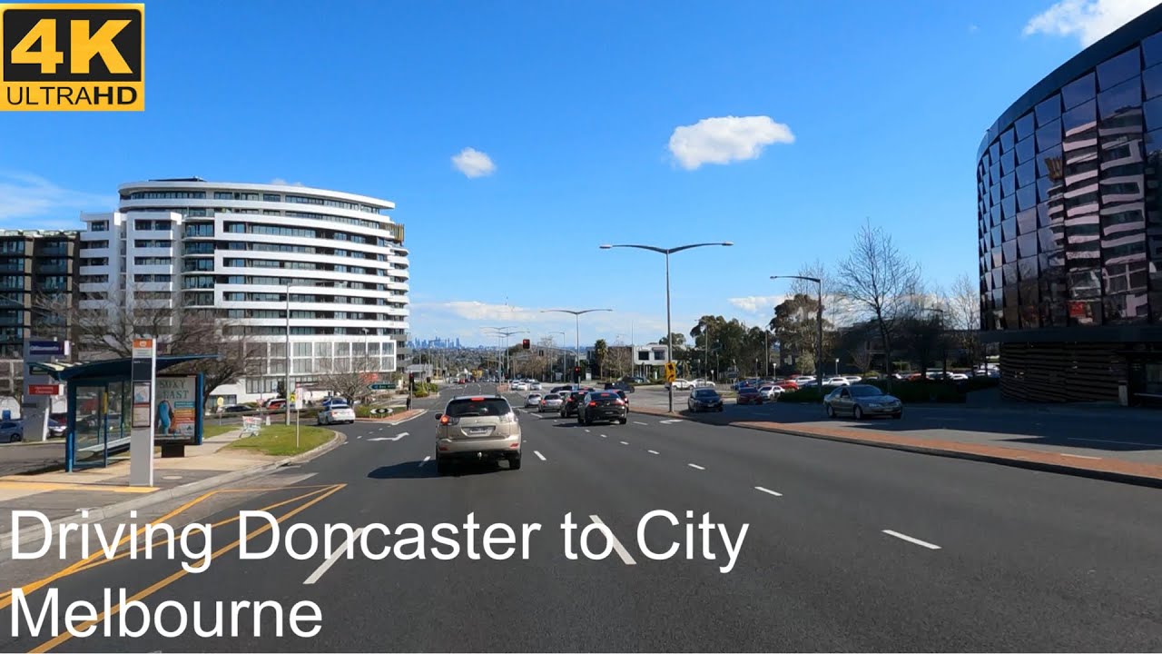 Driving Doncaster to City | Melbourne Australia | 4K UHD