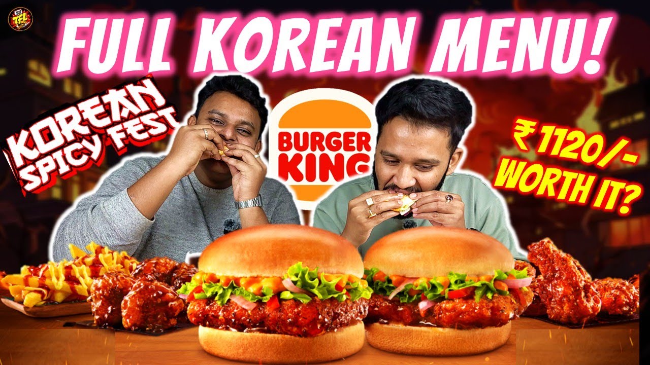 We Tried BURGER KING Full KOREAN MENU! 🤯 Korean Menu from Burger King Review 😱