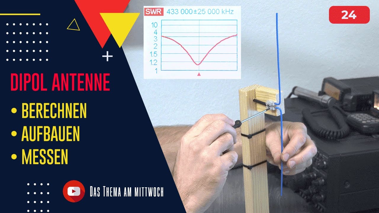 Wie wird eine Dipol Antenne berechnet, gebaut und gemessen? - Grundlagen Antennentechnik