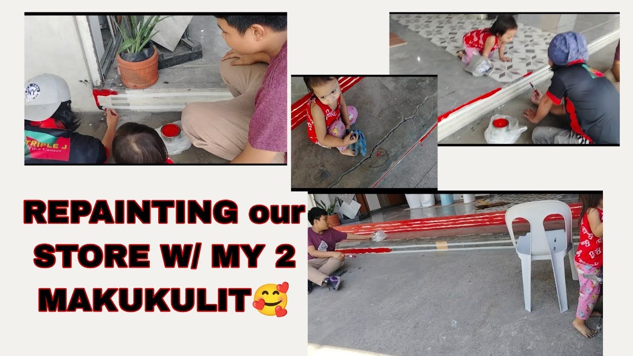 REPAINTING our 2ND BRANCH / TRIPLE J TILES CENTER  WITH 2 MAKUKULIT 