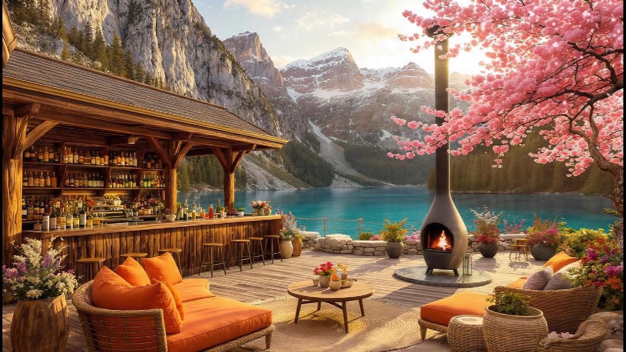 Smooth Jazz Instrumental Music 🌸 Begin Your Day with Relaxing Spring Jazz at Coffee Shop Ambience