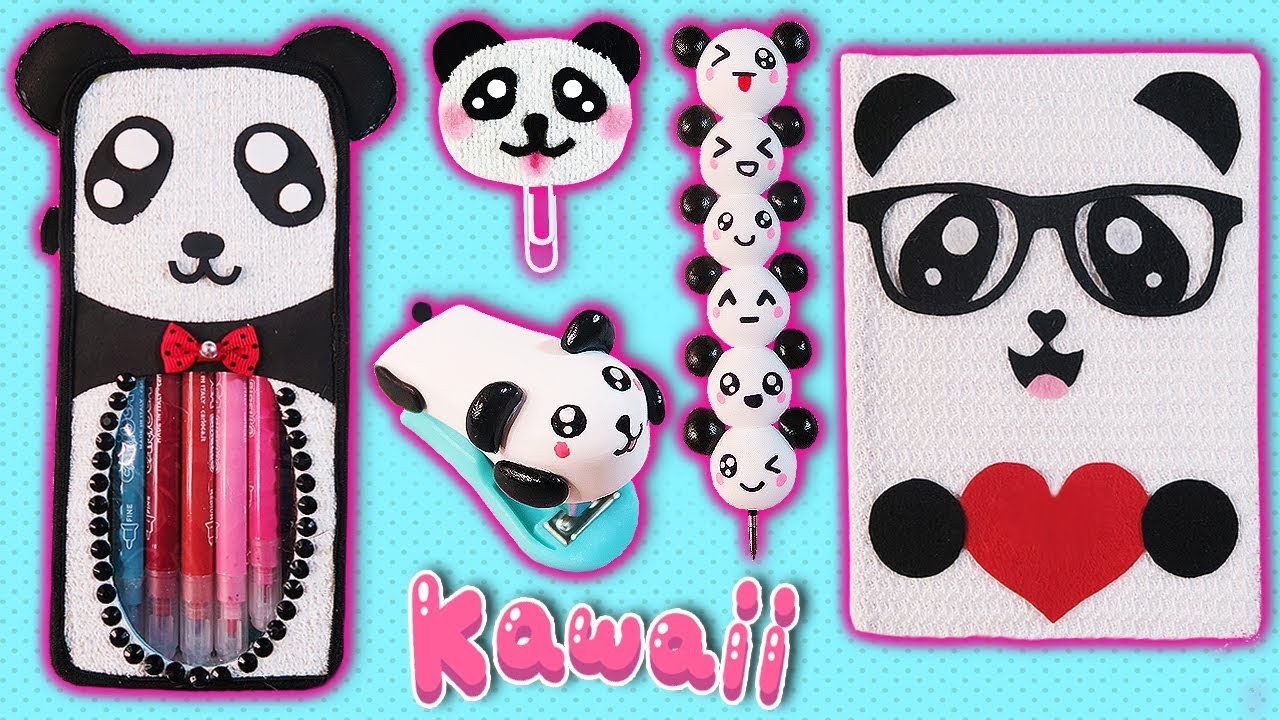 🐼 ADORABLE Panda School Supplies DIY! Easy Back to School Crafts 🎒