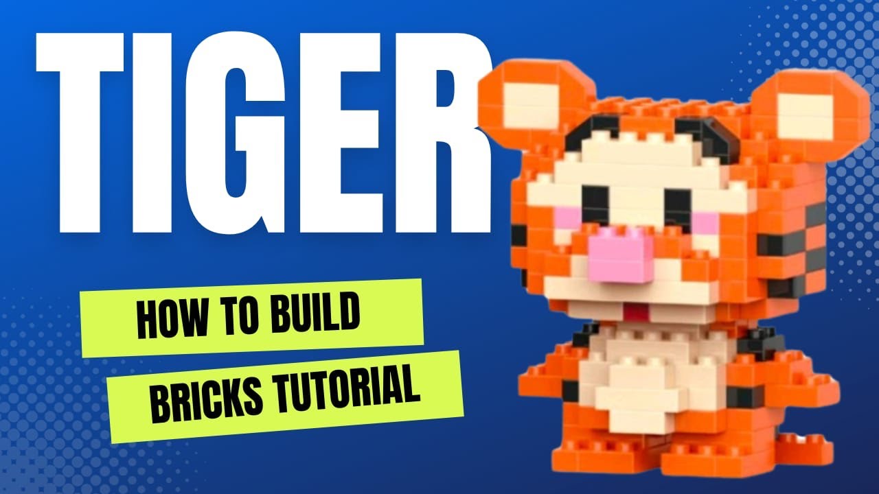 Mini LEGO TIGER Bricks Tutorial (bahasa)
