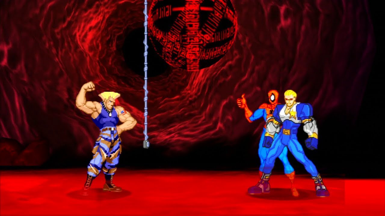 Marvel VS Capcom 2 - Guile/Spider-Man/Captain Commando - Expert Difficulty Playthrough