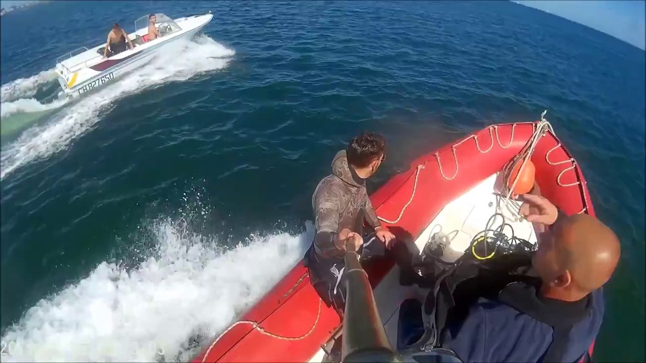 plongée sur une barge du débarquement