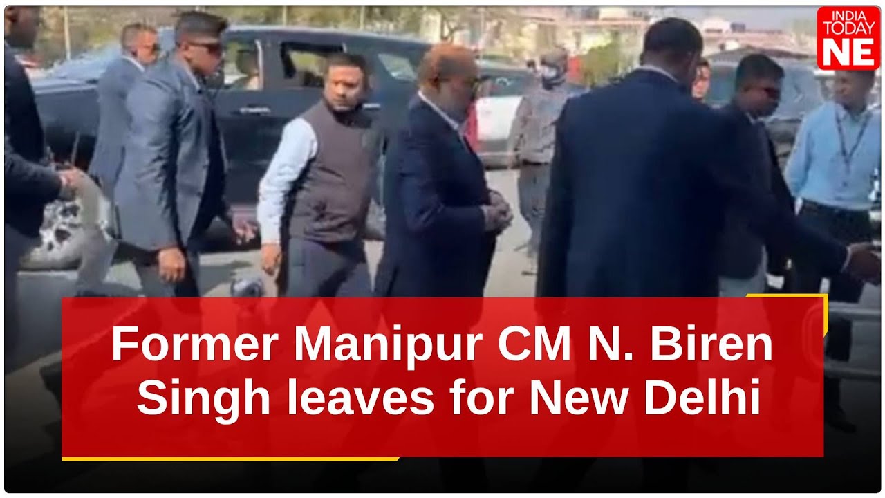 Former Manipur CM N. Biren Singh leaves for New Delhi amid speculation over govt formation