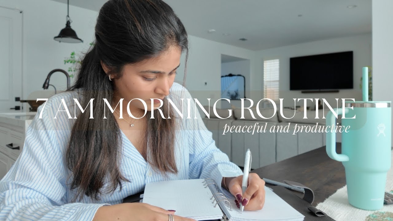 Vlog : 7am Morning Routine, Relaxed, Peaceful And Mindful Habits To Be Productive | Pooja Reddy