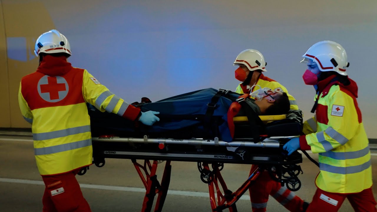 Übung der Berufsfeuerwehr Salzburg im Tunnel Liefering