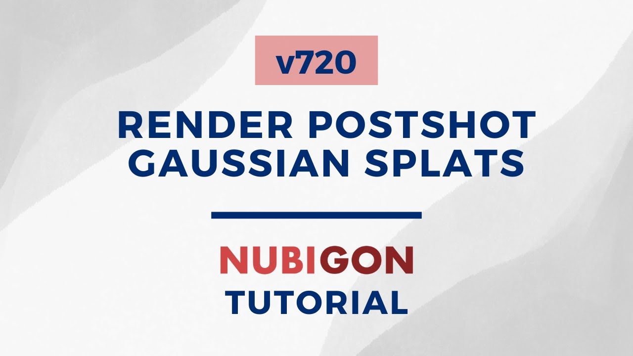 How to render Postshot Gaussian Splats