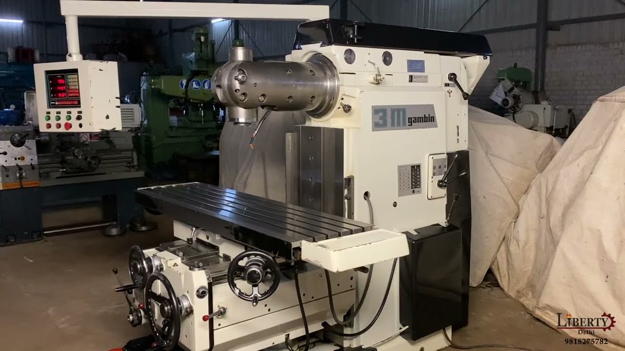 Gambin 3M Universal Milling Machine - Table 1520 mm x 385 mm