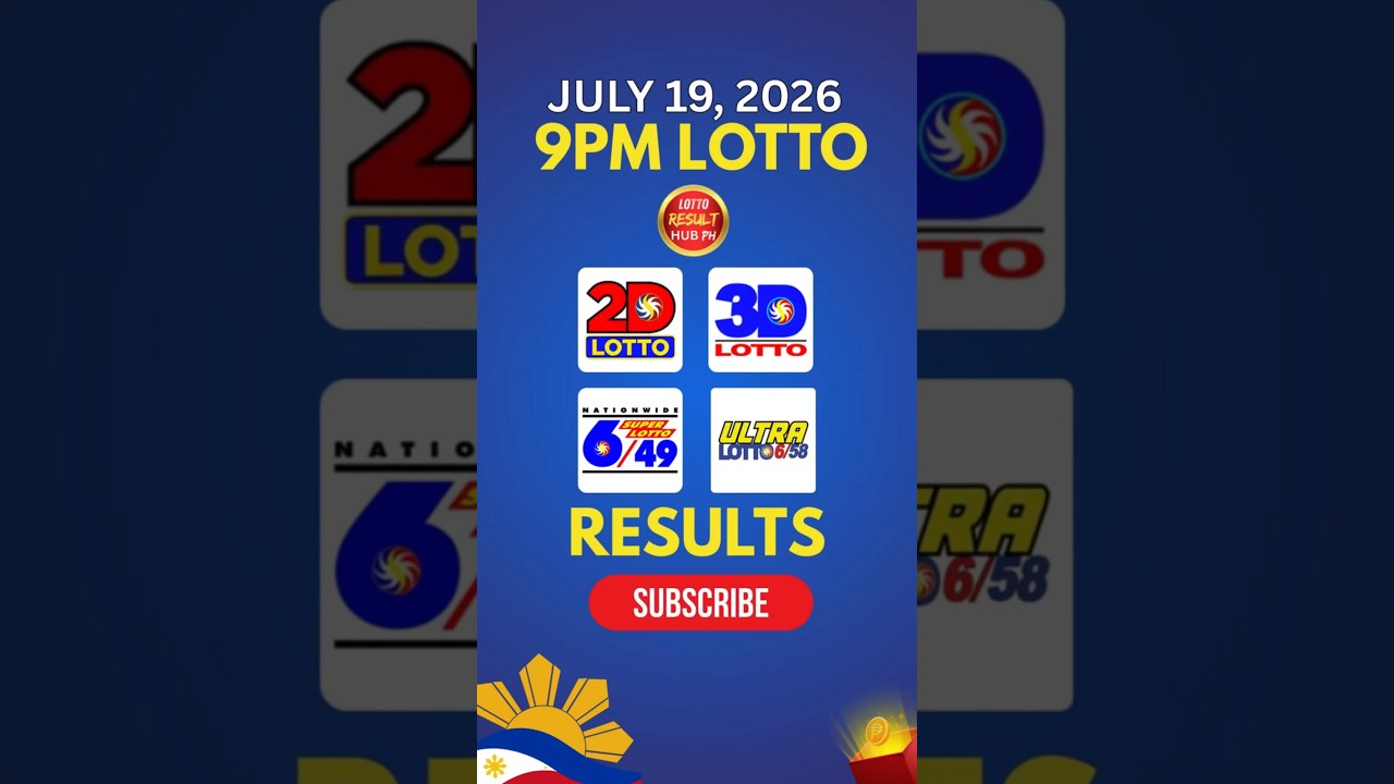 Recap: 9PM Lotto Result Today July 19, 2026  PCSO | 3rd Draw
