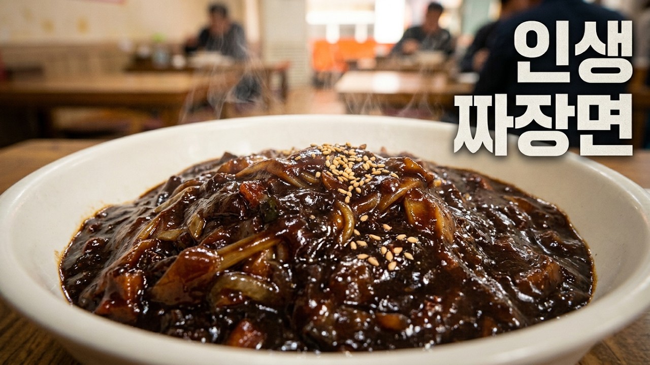 Korea Food..꿀맛나는 짜장면 ( #Jjajangmyon )...Pork + Chunjang + Noodles..#炸酱面...Jeonju...全州市..#짜장면.