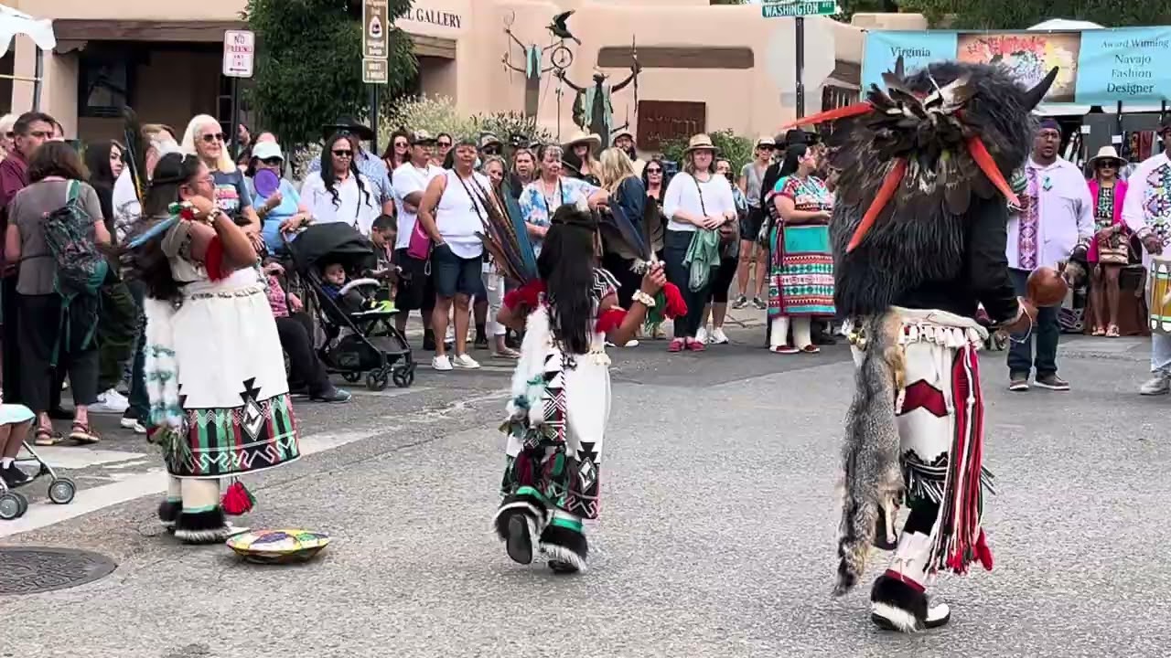 Buffalo Dancers from Jemez Pueblo at Santa Fe Indian Market 2025