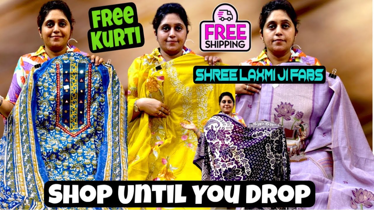 Stunning Suits in Cotton, Muslin, Crepe, Jamdani, Banarasi, Tissue, Linen Chanderi at Shree Laxmi JF