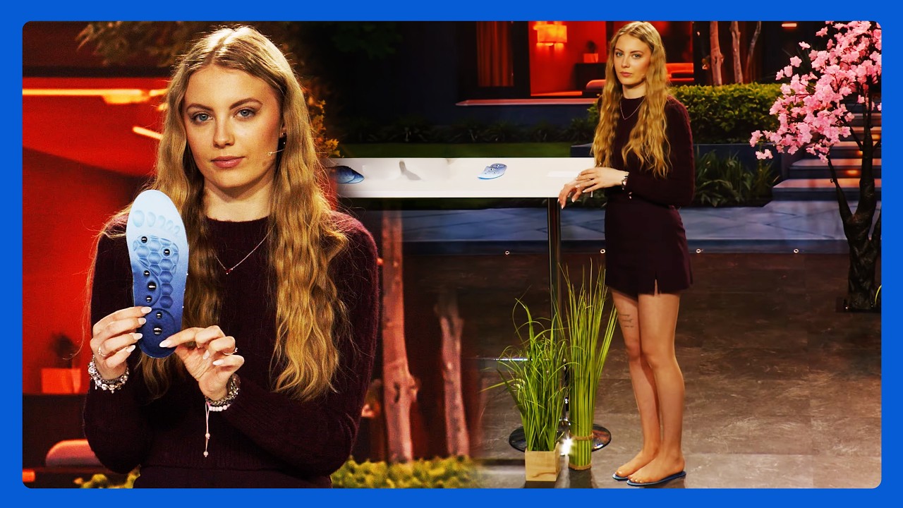 Lina präsentiert die neuen Akupressur-Einlegesohlen aus dem Katalog @PEARL-TV