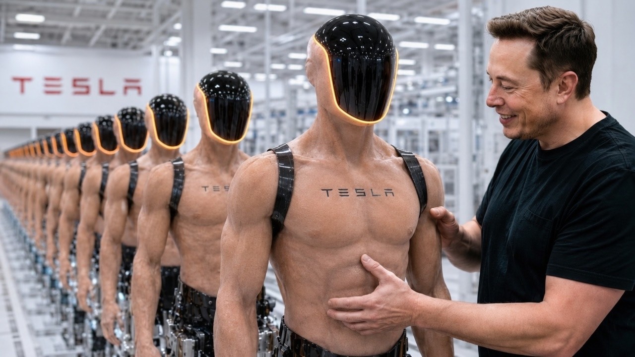 Elon Musk Revealed Tesla&rsquo;s Largest Factory of Ultra-Realistic Optimus Robots