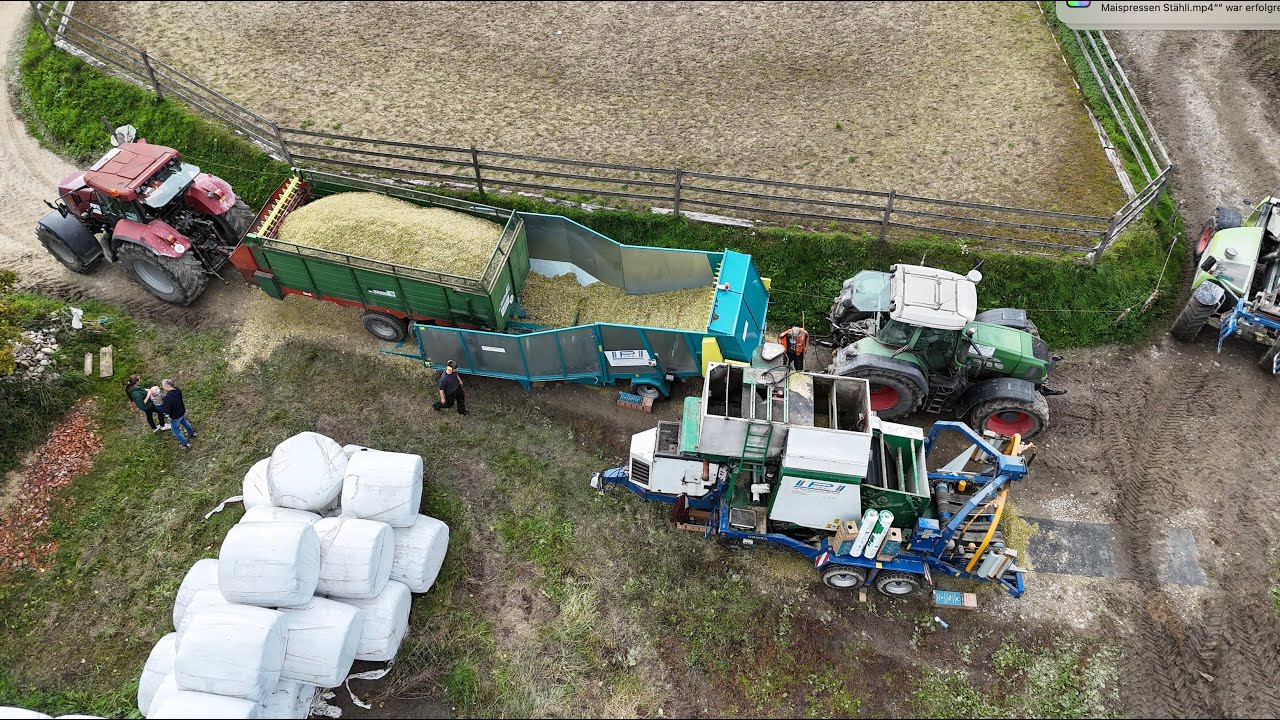 Maispressen mit Bunkerhacker Dosieranlage und LT Master 🇨🇭 🌽 
