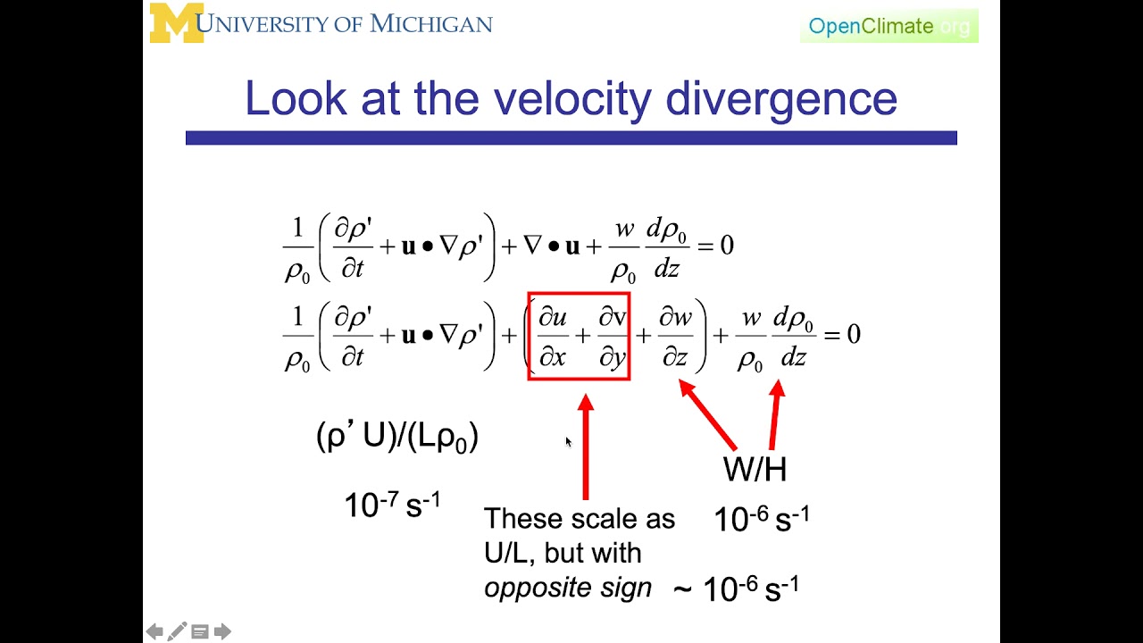 09.5.0: Dynamic Meteorology: Scale Analysis: The Mass Continuity Equation