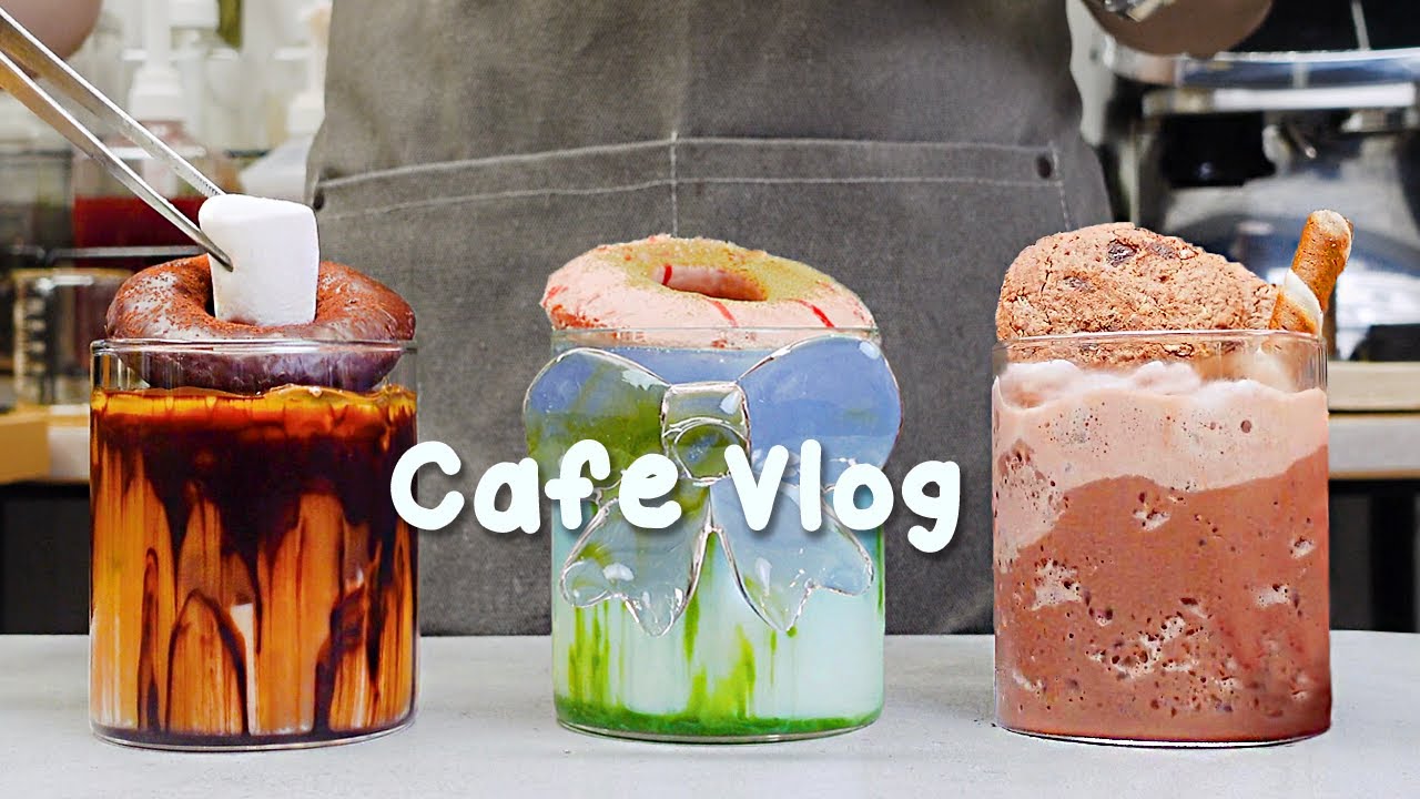 🥤커피숍에서 일하는 매일이 가장 행복한 날이에요🍩지치고 힘들 땐 음료 ASMR로 힐링해요/카페브이로그/Cafe Vlog/ASMR/Tasty Coffee