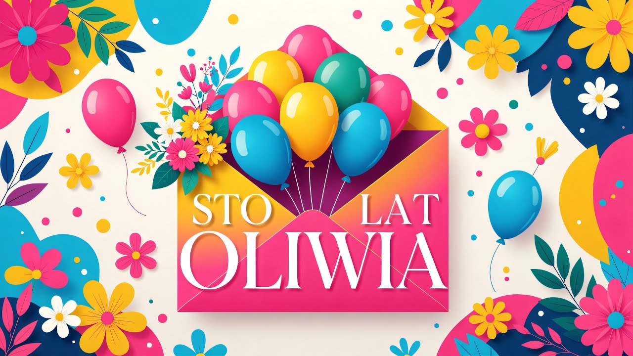 NAJPIĘKNIEJSZE życzenia i piosenka dla Oliwii 💖 Imieniny Oliwki