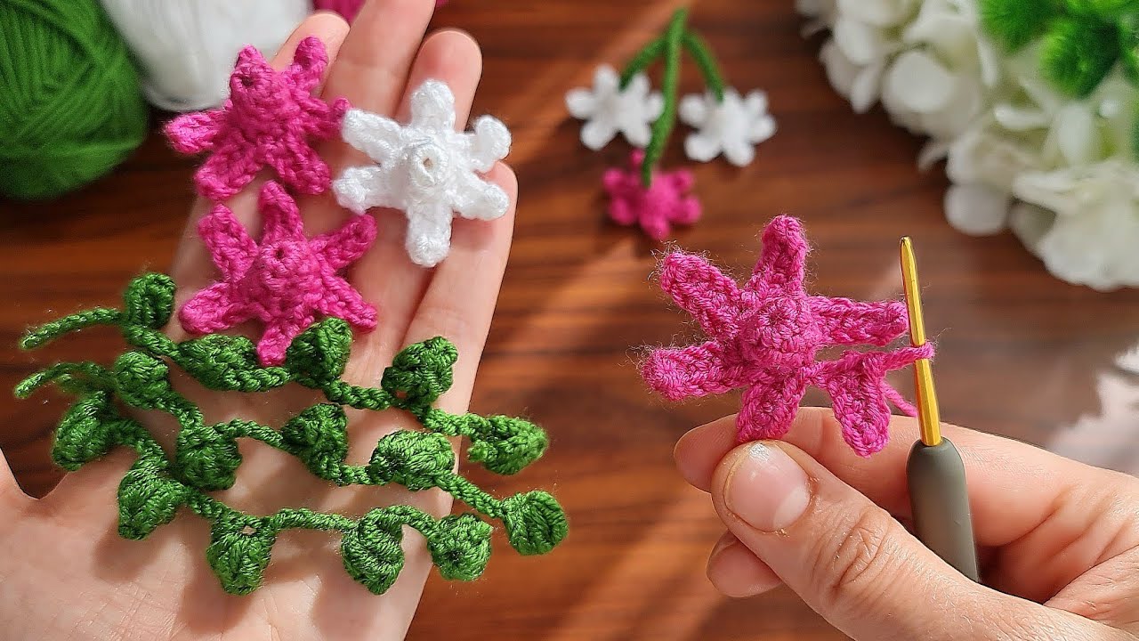 Wow!!! How to make an eye-catching crochet home ornament?🌿 How to knit pots and leaves 🌿