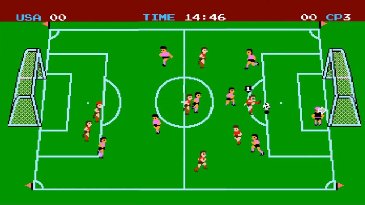 Soccer (NES, 1985)  - USA vs. Computer