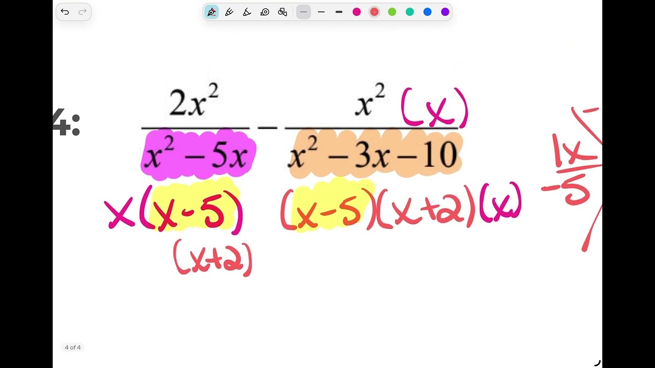 3.9 Sum/Difference of Rational Expressions