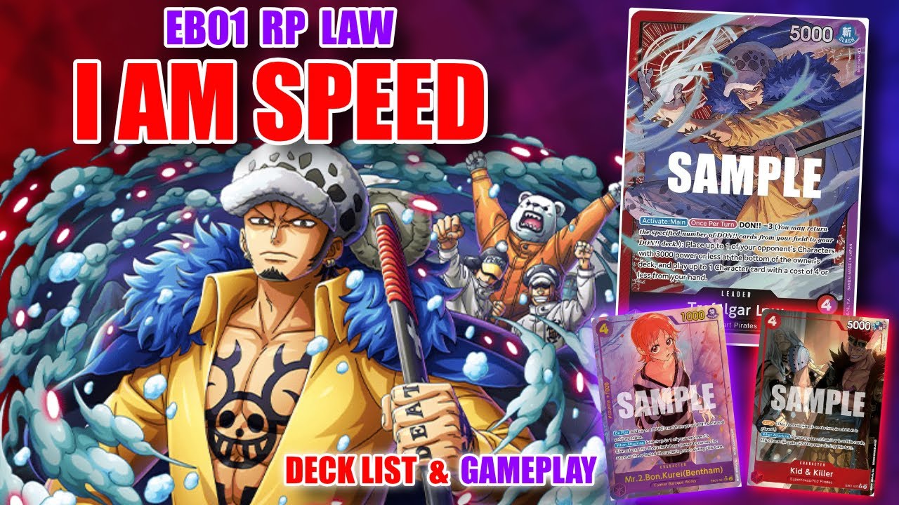 FASTEST DECK CURRENTLY?? | My EB01 Red/Purple Law Deck Profile & Gameplay | One Piece Card Game