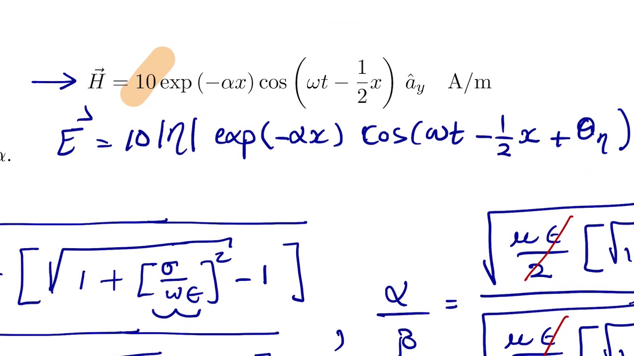 EE340: Lecture25 (Problems on Wave Propagation in Lossy Media)