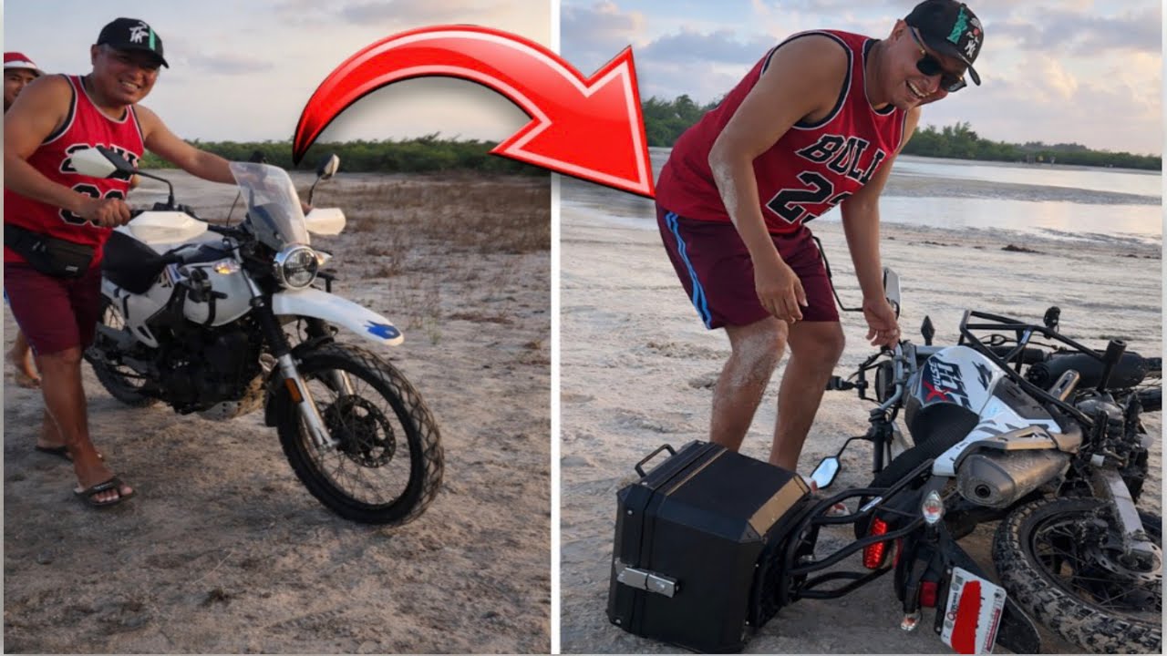 Me caí de la MOTO en la playa de Cancún 