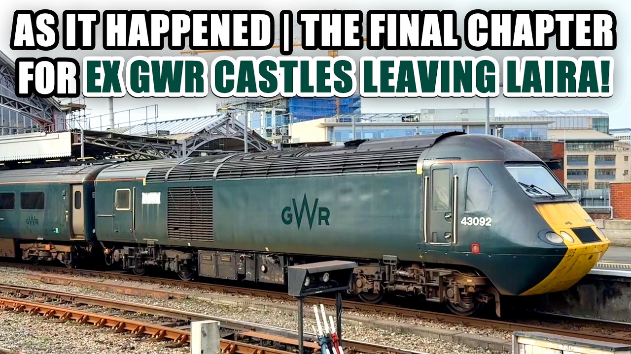 THE END! All ex GWR HST Castle Sets leaving Laira as it happened Every move including 43092 + 43093