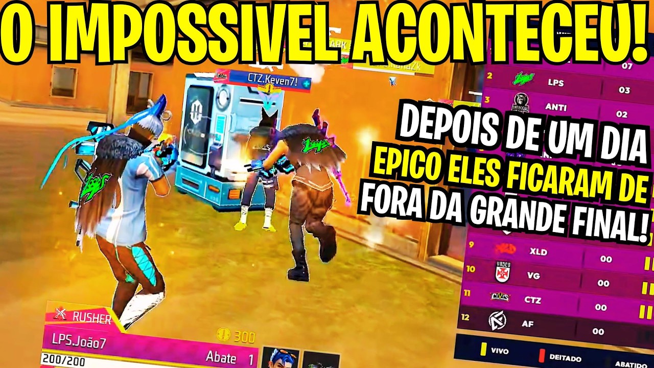POR 1 PONTOOOO! ELES FICARAM DE FORA DA GRANDE FINAL DA COPA FF POR 1 PONTO APENAS!