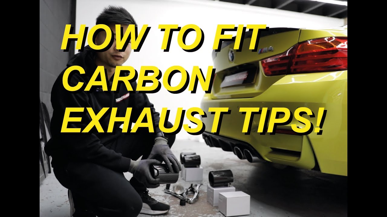 HOW TO FIT CARBON EXHAUST TIPS ON A BMW M4!